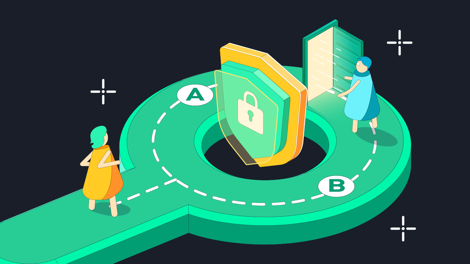 ZK proofs data privacy illustration